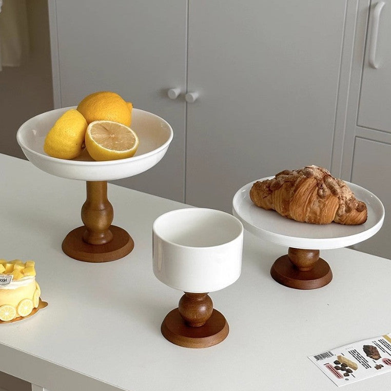 Locaupin Ceramic Cupcake Stand Sturdy Stand Tower Tree Display Pastry Serving Tray Dessert Tower Serving Tray
