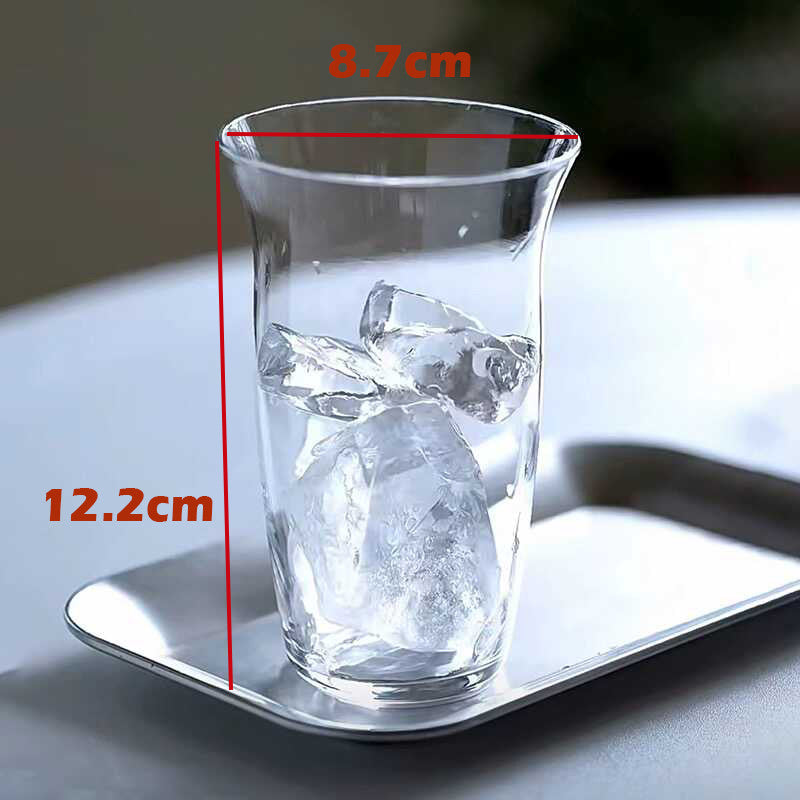 Locaupin Heat Resistant Healthy Glass Cups, Water Glass,Coffee Cups,Flower Tea Glass, Microwave Safe Glass Tea Cups