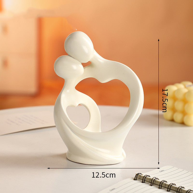 Locaupin Abstract art Sculpture Decoration Mini Couple Statue Abstract Sculpture Home Decor office Decor