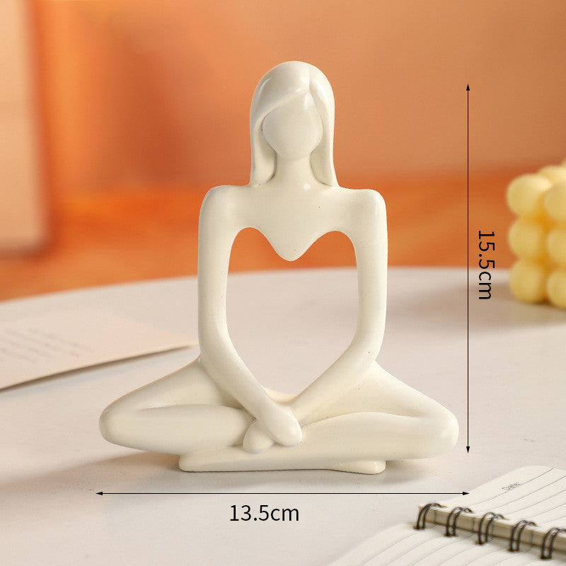 Locaupin Abstract art Sculpture Decoration Mini Couple Statue Abstract Sculpture Home Decor office Decor
