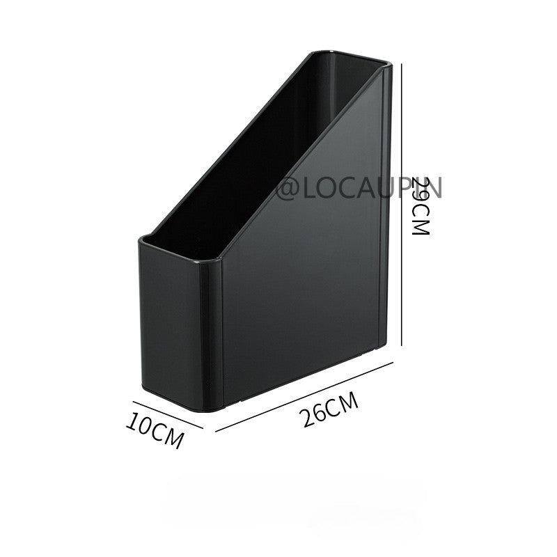 Locaupin Plastic Vertical File Folder Storage Organizer Bin,Hold Notebooks,Binders,Envelopes,Magazines for Home Office