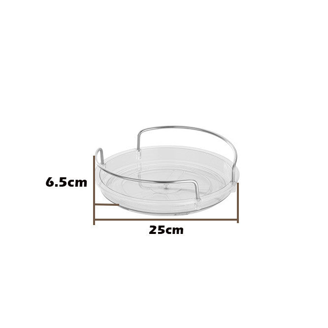Locaupin 2 Tier Spinning Tray for Fruit,Cabinet,Pantry, Decorative Tiered Trays for Countertop,Organizer for Spices