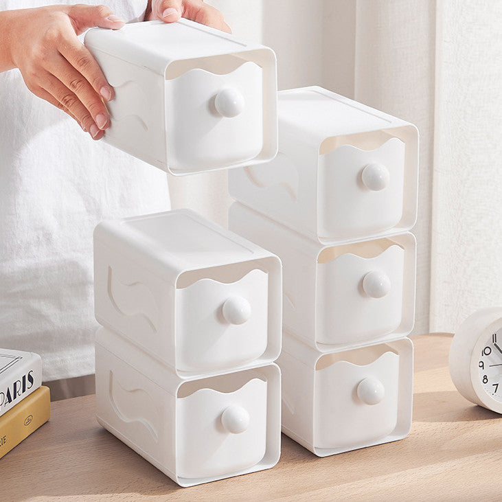 Locaupin Desk Drawer Organizer Shelf with Expandable Storage for Book and Home Tabletop Files Holder