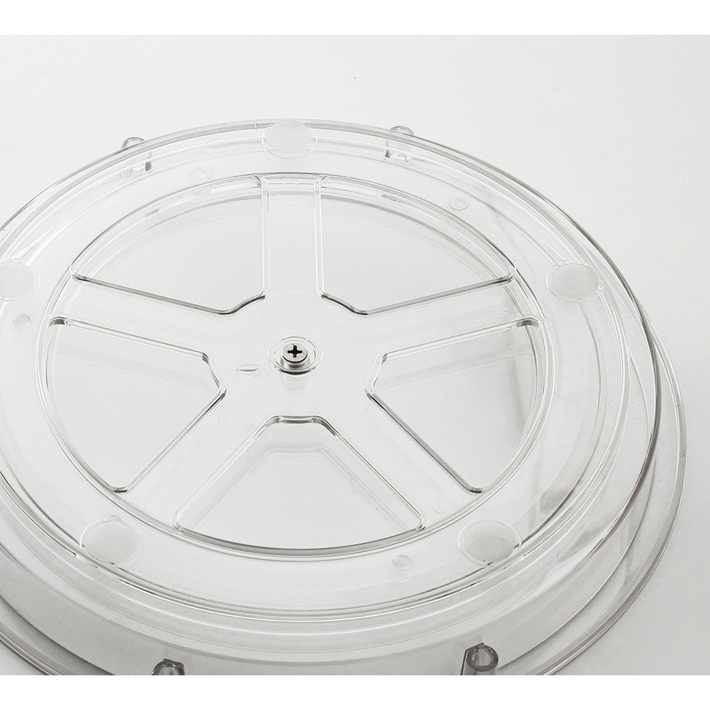 Locaupin 2 Tier Spinning Tray for Fruit,Cabinet,Pantry, Decorative Tiered Trays for Countertop,Organizer for Spices