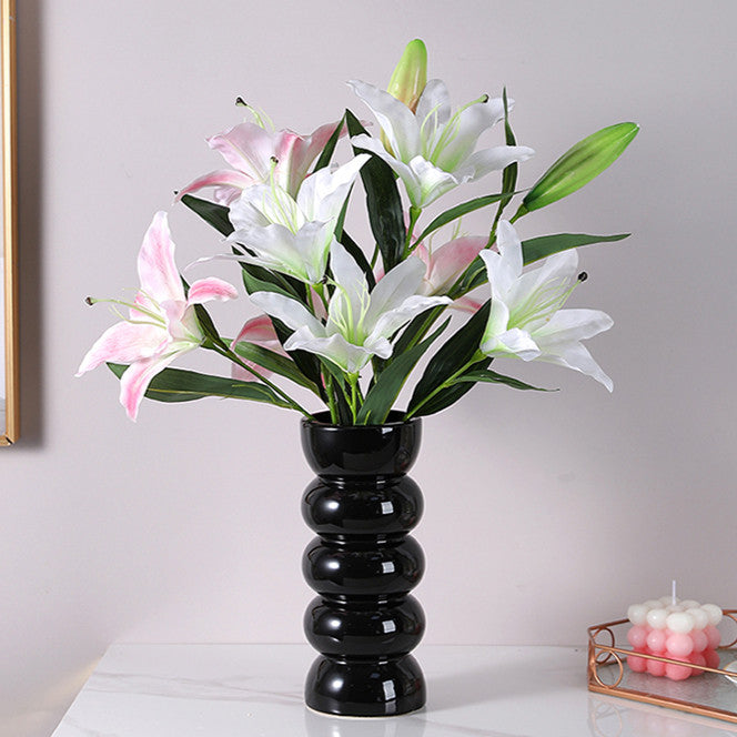 Locaupin Clear Glass Cylinder Vase,Floating Candle Holder Vase, Decor Vases,Clear Vases for Wedding Decorations
