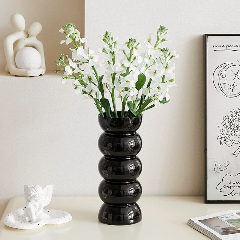 Locaupin Clear Glass Cylinder Vase,Floating Candle Holder Vase, Decor Vases,Clear Vases for Wedding Decorations