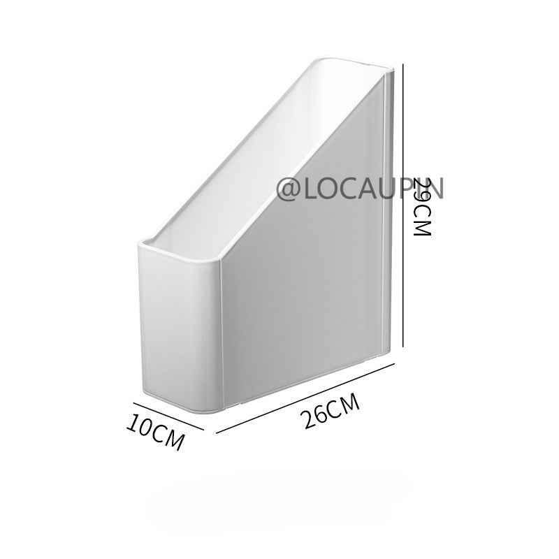 Locaupin Plastic Vertical File Folder Storage Organizer Bin,Hold Notebooks,Binders,Envelopes,Magazines for Home Office