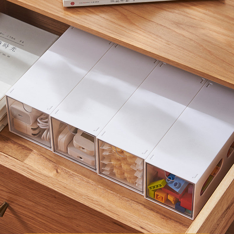 Locaupin Desk Drawer Organizer Shelf with Expandable Storage for Book and Home Tabletop Files Holder