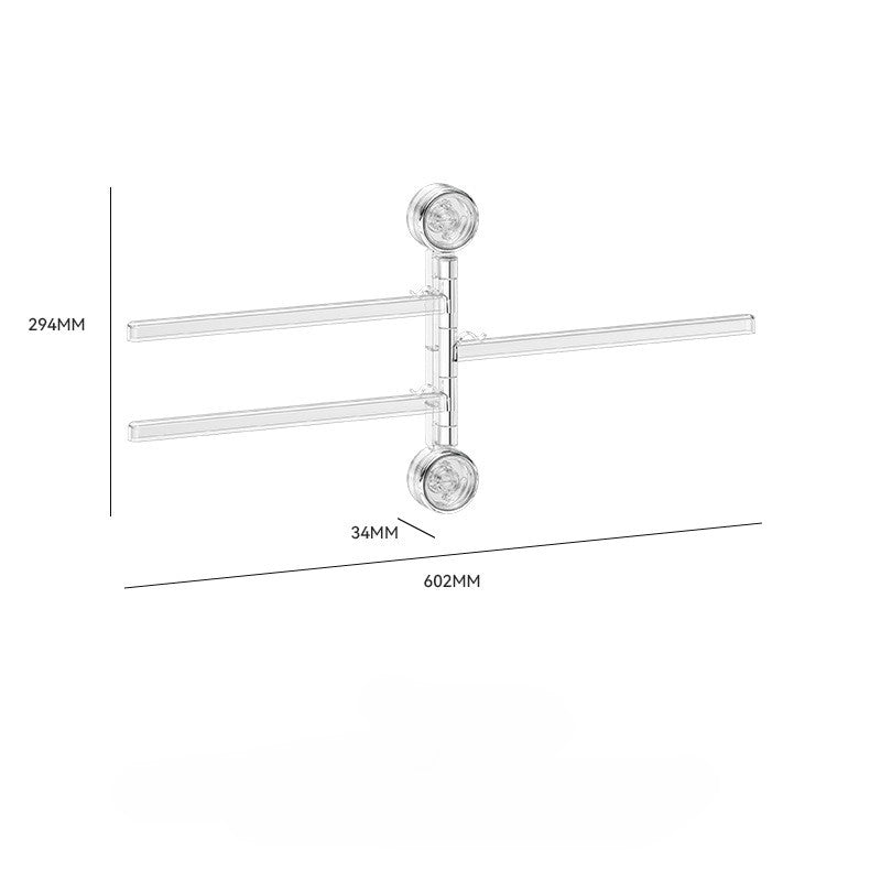 Locaupin Wall-Mounted Bathroom Towel Rack 180-Degree Rotatable Modern Minimalist Design Towel Holder