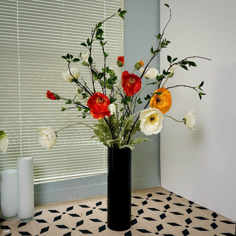 Locaupin Clear Glass Cylinder Vase,Floating Candle Holder Vase, Decor Vases,Clear Vases for Wedding Decorations