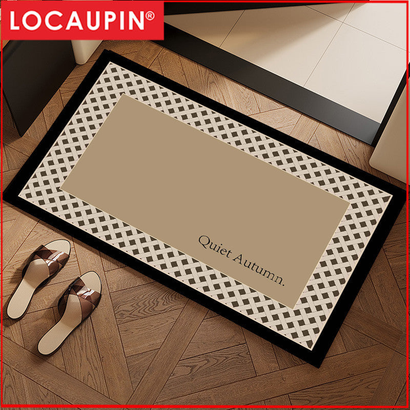 Locaupin Super Absorbent Bath Mat Bathroom Mat Super Absorbent Living Room Floor Mat Rubber Non-Slip Bottom