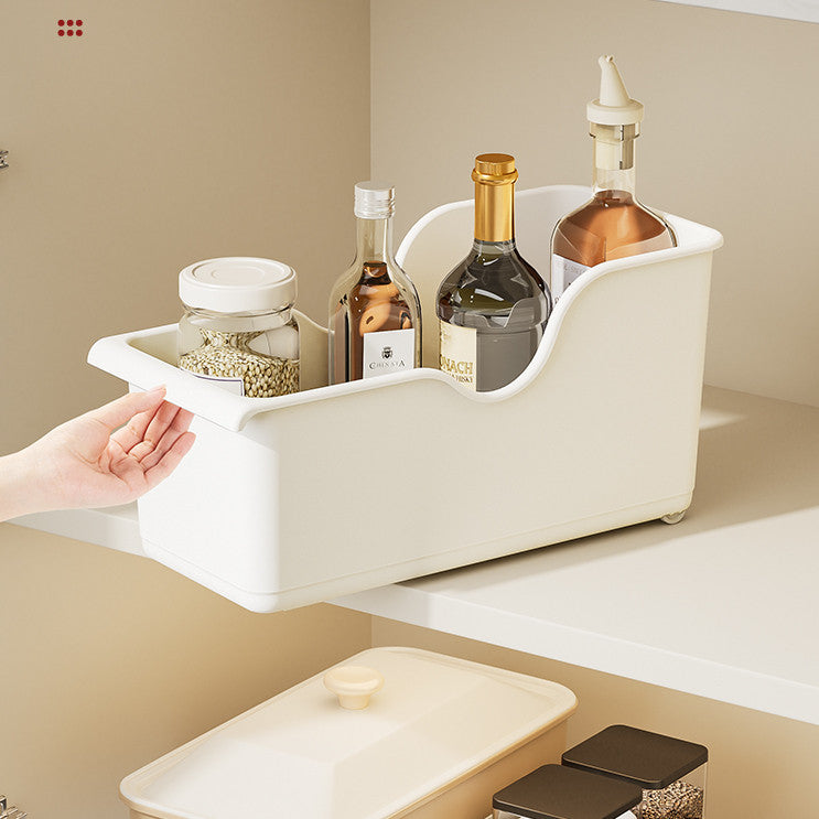 Locaupin Kitchen Storage Cabinet Box Storage Organizers Storage Bins Plastic Organizers Snack Storage