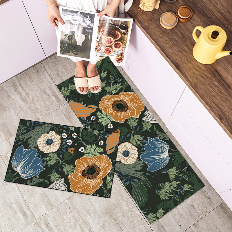 Locaupin Super Absorbent Bath Mat Bathroom Mat Super Absorbent Living Room Floor Mat Rubber Non-Slip Bottom
