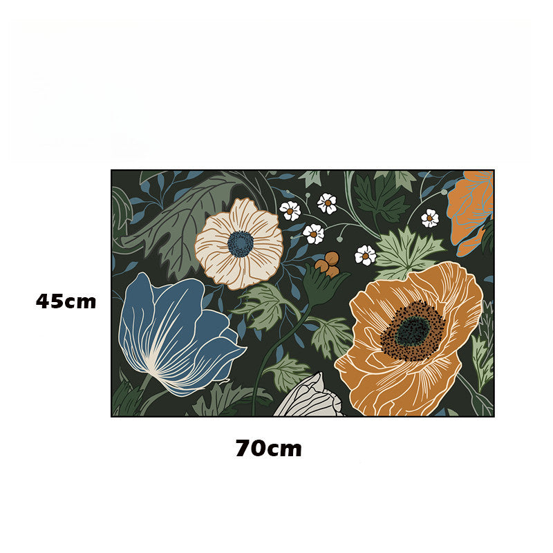 Locaupin Super Absorbent Bath Mat Bathroom Mat Super Absorbent Living Room Floor Mat Rubber Non-Slip Bottom