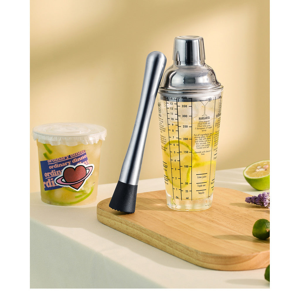 Locaupin 304 Stainless Steel Muddler - Weighted & Non-Slip for Cocktails/Cooking (Dishwasher Safe)