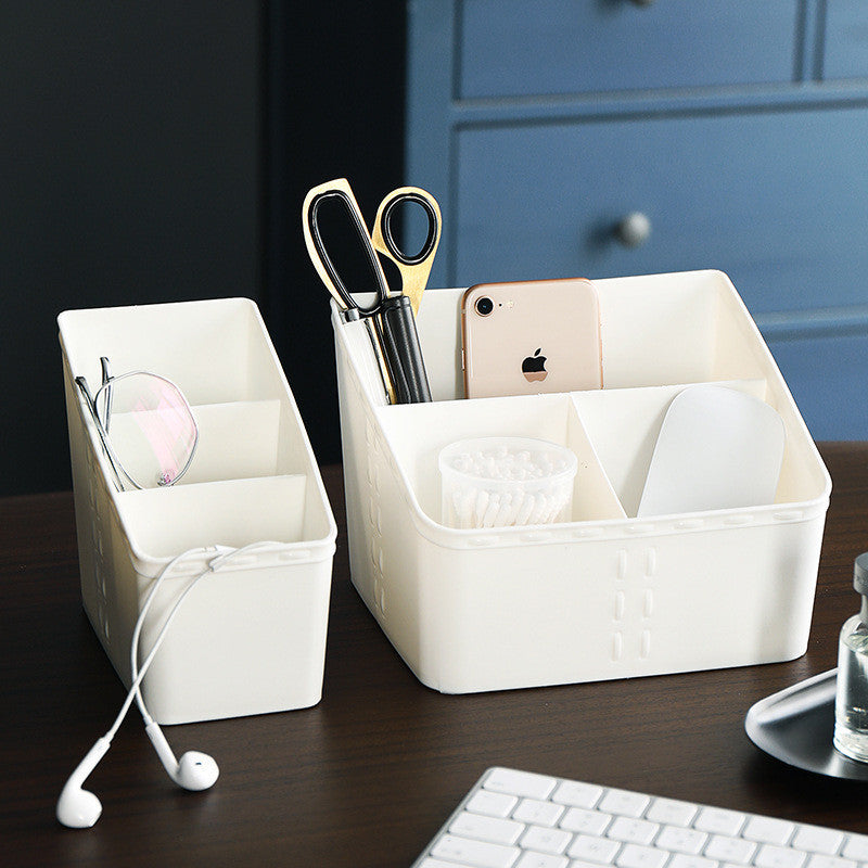 Locaupin Plastic Remote Control Holder, Storage Basket,Cosmetic Storage Organizer,Stationery Storage,Desk Organizers