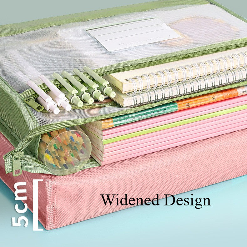 Locaupin Document Folder l Waterproof A4 File Pouch for Office & School Use l File Bags l Morandi Color