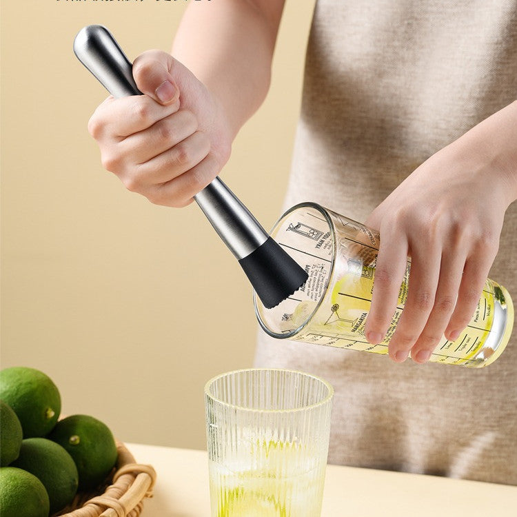 Locaupin 304 Stainless Steel Muddler - Weighted & Non-Slip for Cocktails/Cooking (Dishwasher Safe)