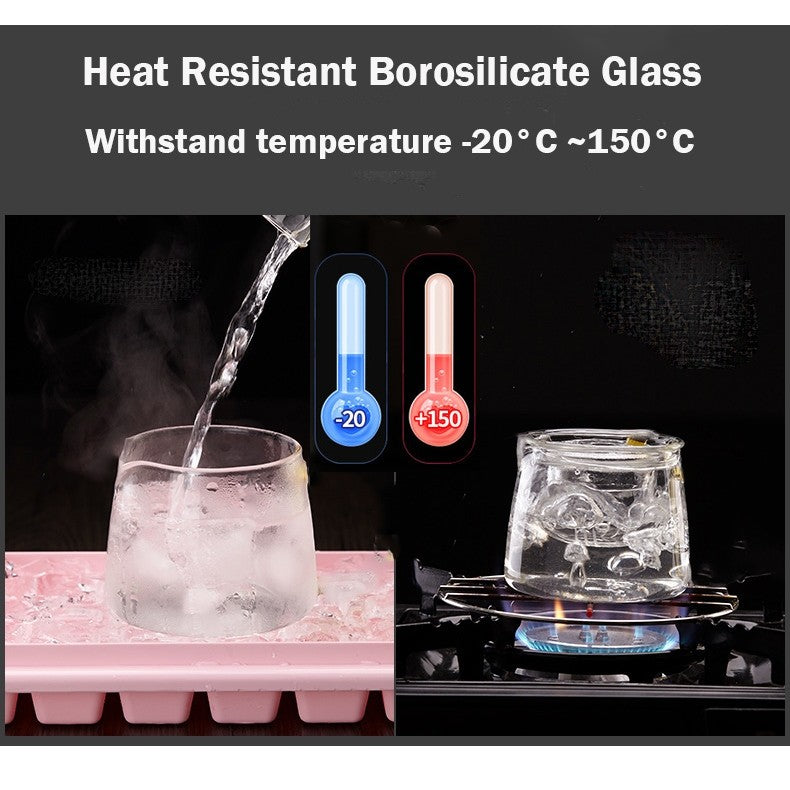 Locaupin 470ML Heat Resistant Healthy Glass Cups,Water Glass,Coffee Cups,Flower Tea Glass, Microwave Safe Glass Tea Cups