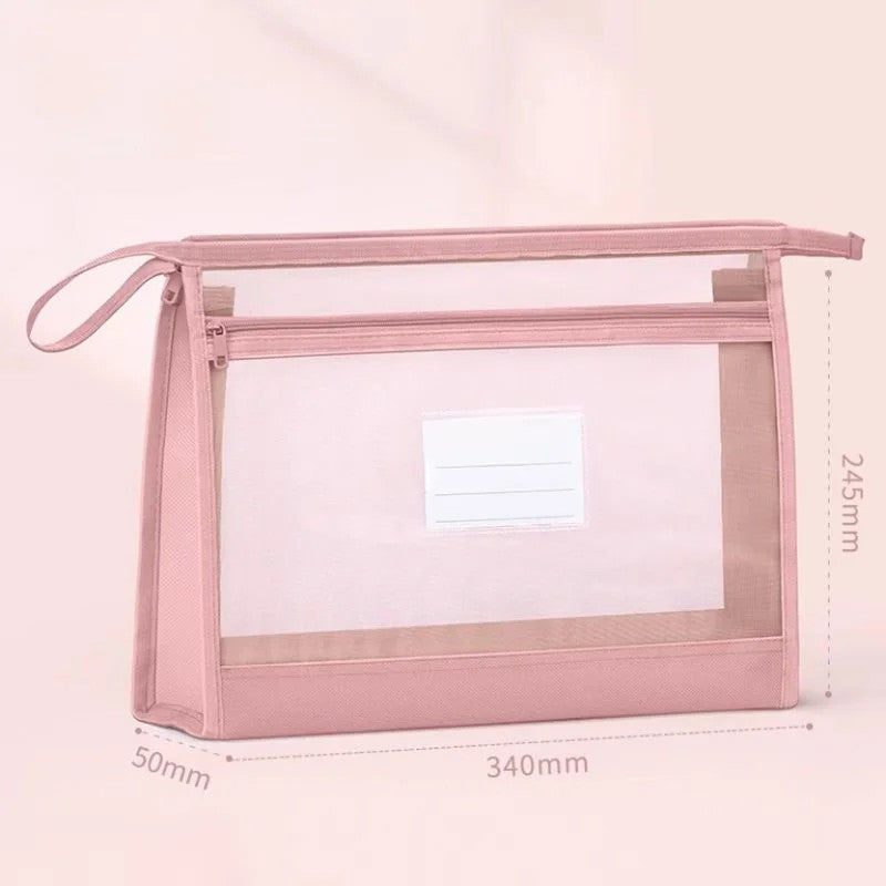 Locaupin Document Folder l Waterproof A4 File Pouch for Office & School Use l File Bags l Morandi Color