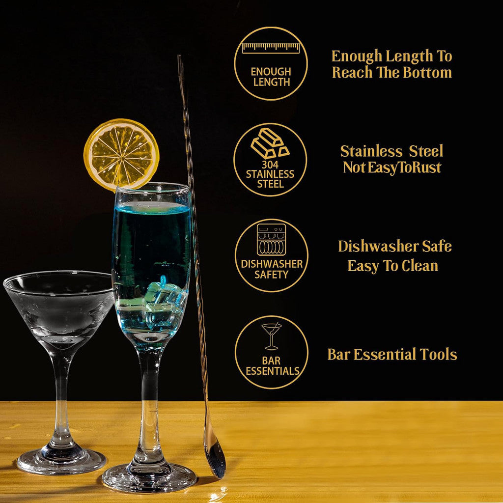 Locaupin 304 Stainless Steel Muddler - Weighted & Non-Slip for Cocktails/Cooking (Dishwasher Safe)