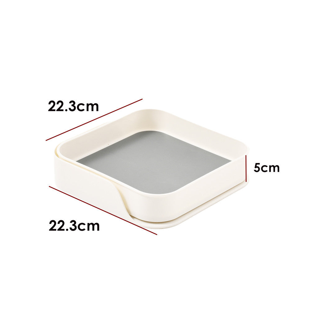 Locaupin Plastic Rotating Storage Organizer - 360° Spin, Removable Dividers, Tall Design for Kitchen/Bathroom/Office