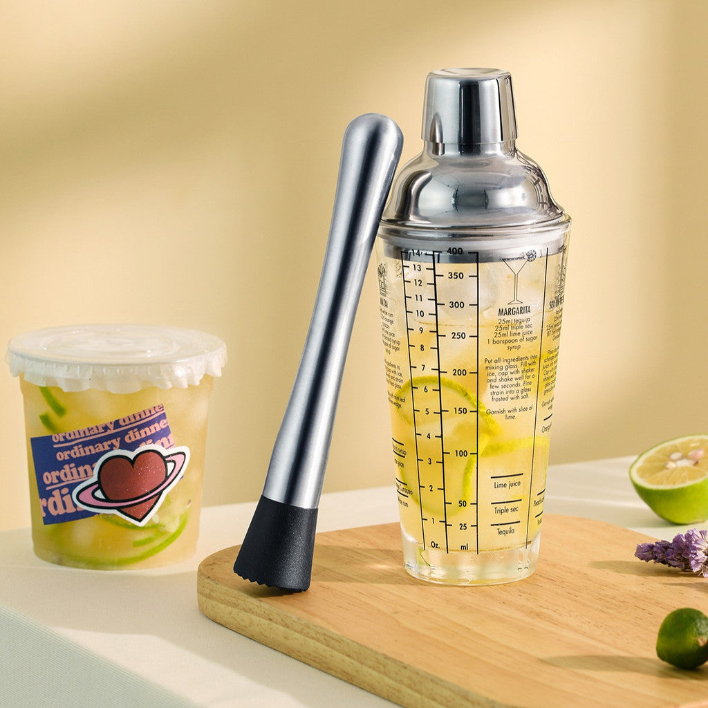 Locaupin 304 Stainless Steel Muddler - Weighted & Non-Slip for Cocktails/Cooking (Dishwasher Safe)