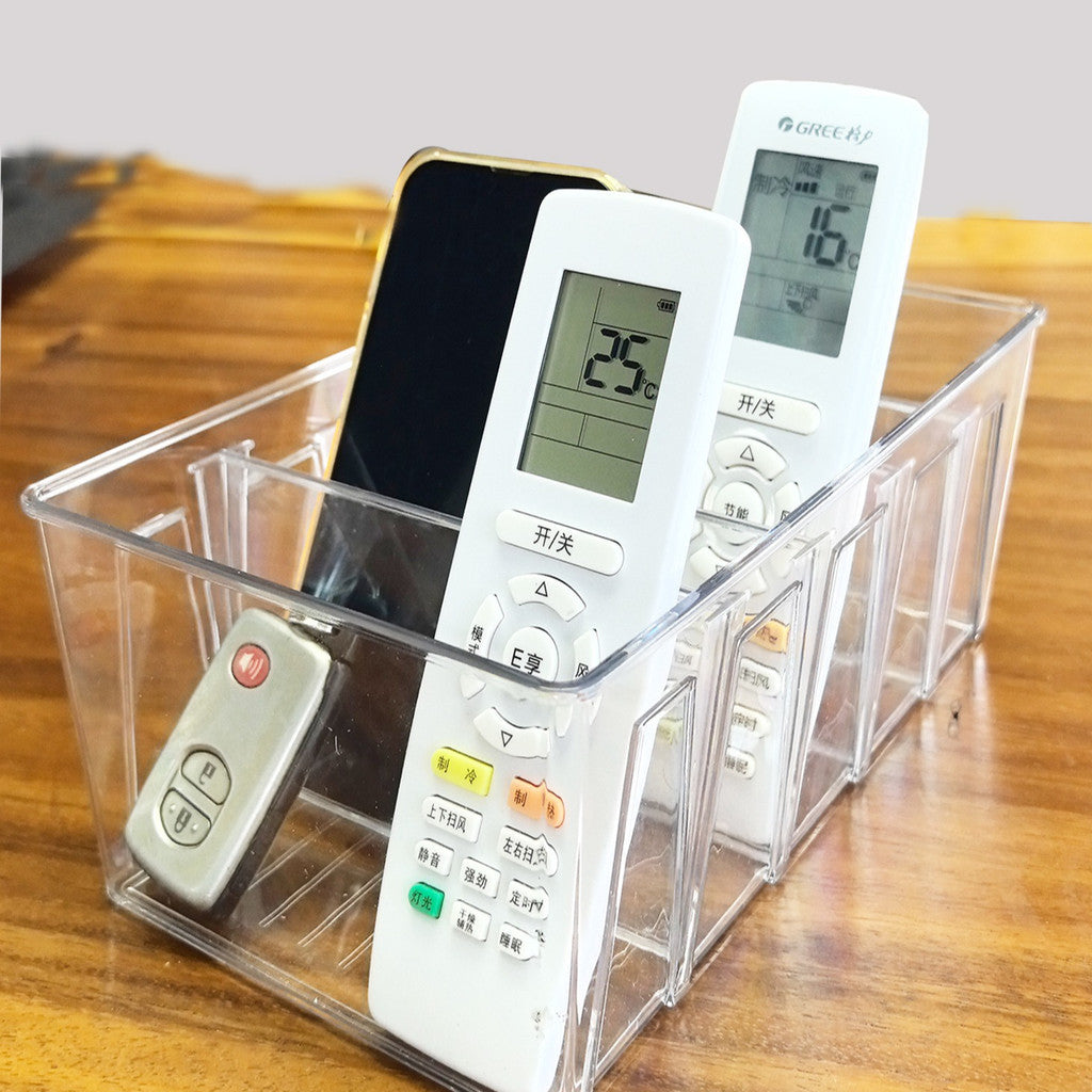 Locaupin Plastic Remote Control Holder, Storage Basket,Cosmetic Storage Organizer,Stationery Storage,Desk Organizers