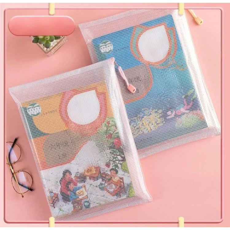Locaupin Document Folder l Waterproof A4 File Pouch for Office & School Use l File Bags l Morandi Color