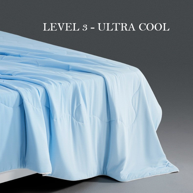 Locaupin Cooling Max Dual-Side Comforter – Ice Silk Lightweight Blanket, Breathable & Hypoallergenic, All-Season Bedding