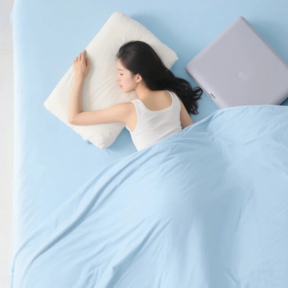 Locaupin Cooling Max Dual-Side Comforter – Ice Silk Lightweight Blanket, Breathable & Hypoallergenic, All-Season Bedding