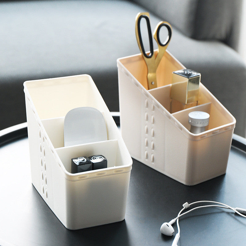 Locaupin Plastic Remote Control Holder, Storage Basket,Cosmetic Storage Organizer,Stationery Storage,Desk Organizers