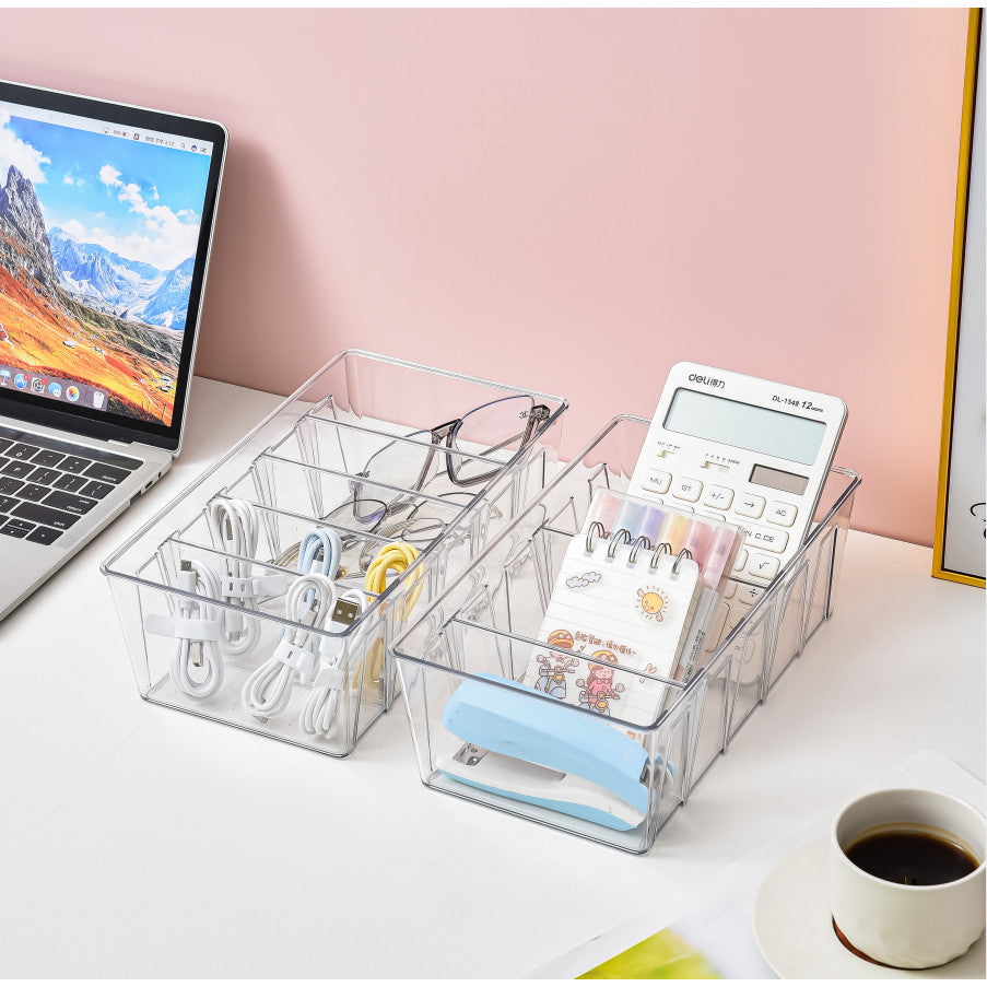 Locaupin Plastic Remote Control Holder, Storage Basket,Cosmetic Storage Organizer,Stationery Storage,Desk Organizers