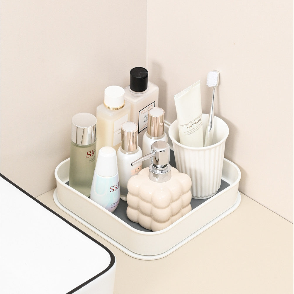 Locaupin Plastic Rotating Storage Organizer - 360° Spin, Removable Dividers, Tall Design for Kitchen/Bathroom/Office