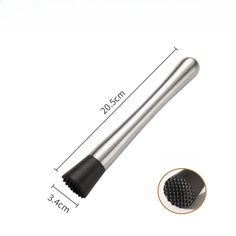 Locaupin 304 Stainless Steel Muddler - Weighted & Non-Slip for Cocktails/Cooking (Dishwasher Safe)