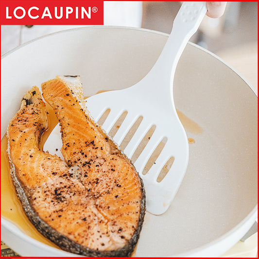 Locaupin 220°C Heat Resistant Silicone Cooking Kitchen Utensils, BPA Free Dishwasher Safe, Nonslip Grips Cookware