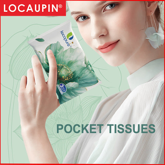 Locaupin 6pack 50SHEETS Pocket Tissues Facial Tissues Travel Tissue Packs