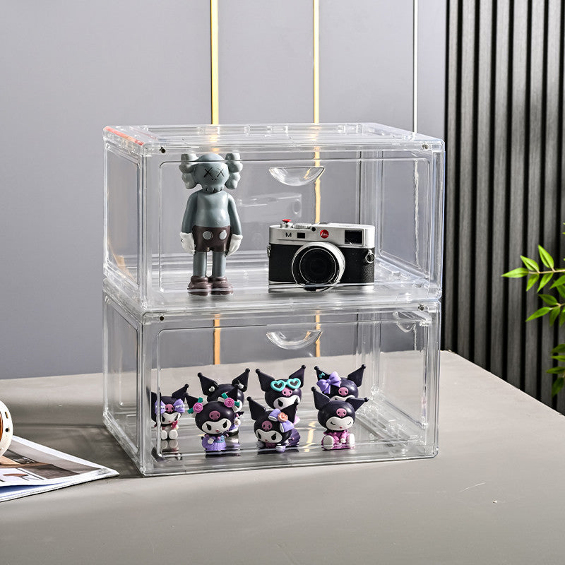 Locaupin High-Quality Stackable Transparent Shoes Storage Cabinets Box Shoe Container Plastic Shoe Organization