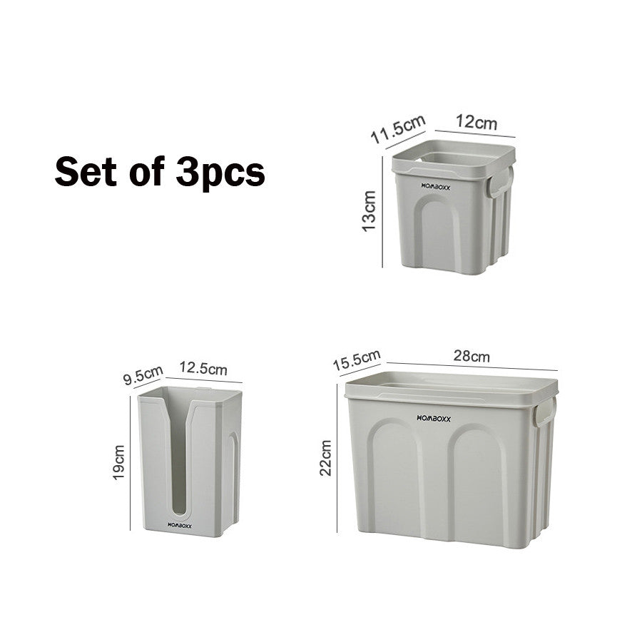 Locaupin Folding Storage Bins with Wood Lid Collapsible Closet Organizers Multifunctional Plastic Camping Storage
