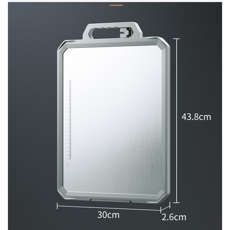 Locaupin Double Sided Cutting Board,Stainless Steel Cutting Boards for Kitchen with Knife Sharpener