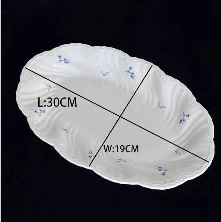 Locaupin Pure White Ceramic Dinnerware, Round Serving Bowls, Tableware for Steak, Salad Pasta Bowls Dinner Sets