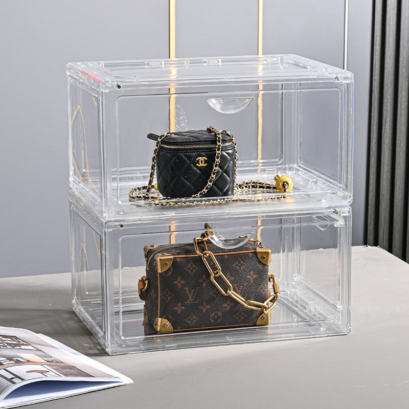 Locaupin High-Quality Stackable Transparent Shoes Storage Cabinets Box Shoe Container Plastic Shoe Organization