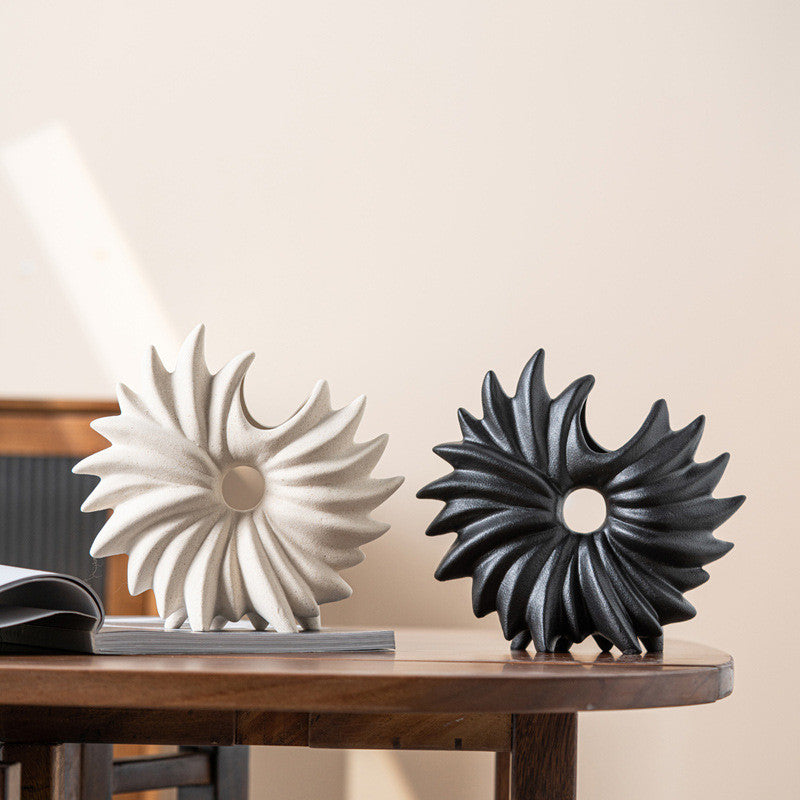 Locaupin White Ceramic Vase Modern Home Decor,Matte Pampas Flower Vases,Farmhouse Decor Living Room Decor