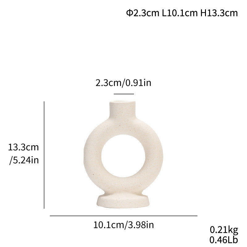 Locaupin Ceramic Candle Holder Candlestick Holders Pillar Candle Holders for Table Decor Wedding Parties Home Decor