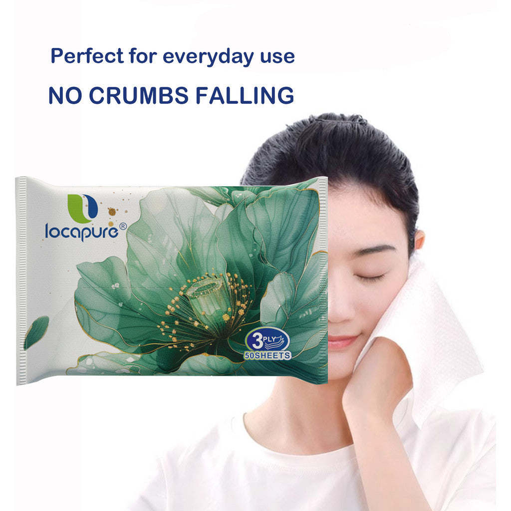 Locaupin 6pack 50SHEETS Pocket Tissues Facial Tissues Travel Tissue Packs
