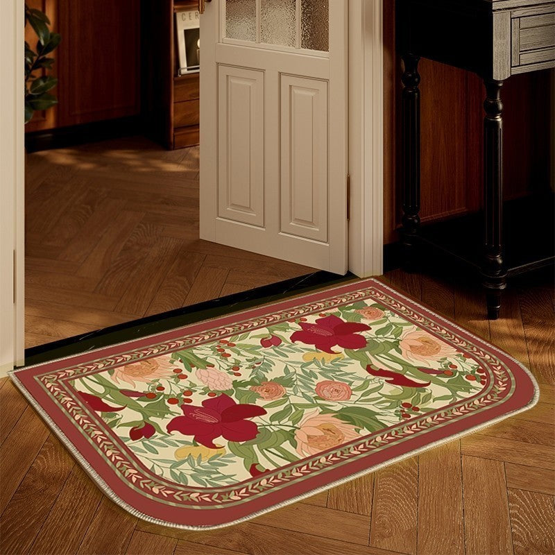Locaupin Super Absorbent Living Room Floor Mat Soft and Plush Bathroom Mat with Non-Slip Bottom