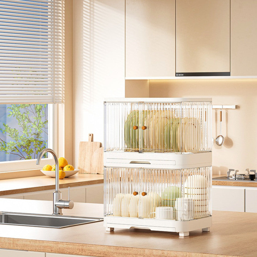 Locaupin Modular Plastic Dish Rack| Storage for Dishes, Cups & Baby Bottles, utensils|With Drain Tray & Rear Ventilation