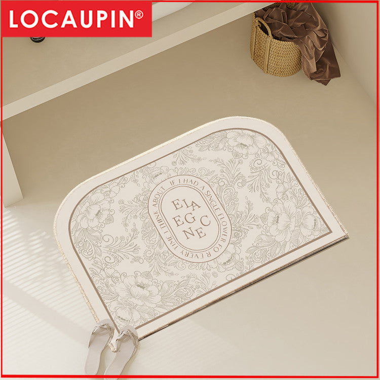 Locaupin Super Absorbent Bath Mat Ultra Absorbent Bathroom Mat for Quick Drying Kitchen Mat