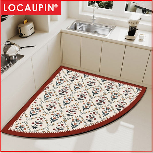 Locaupin Super Absorbent Bath Mat Ultra Absorbent Bathroom Mat for Quick Drying Kitchen Mat