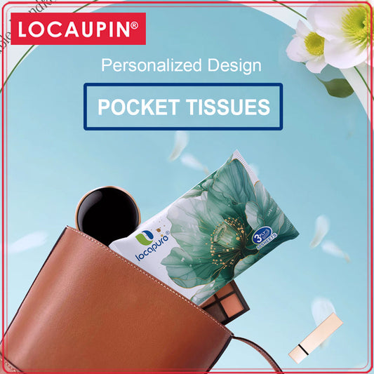 Locaupin 6pack 50SHEETS Pocket Tissues Facial Tissues Travel Tissue Packs